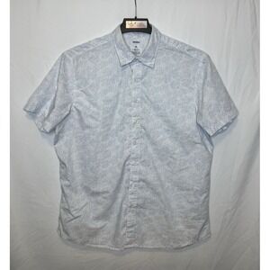 Sonoma "Goods for Life"- Men's Size XL Short Sleeve Button Down Shirt Blue/White